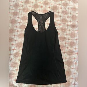 Lululemon Athletica Black Mesh Racerback Tank Top